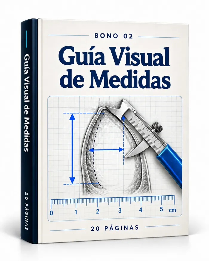 Mockup del PDF: Guía Visual de Medidas
